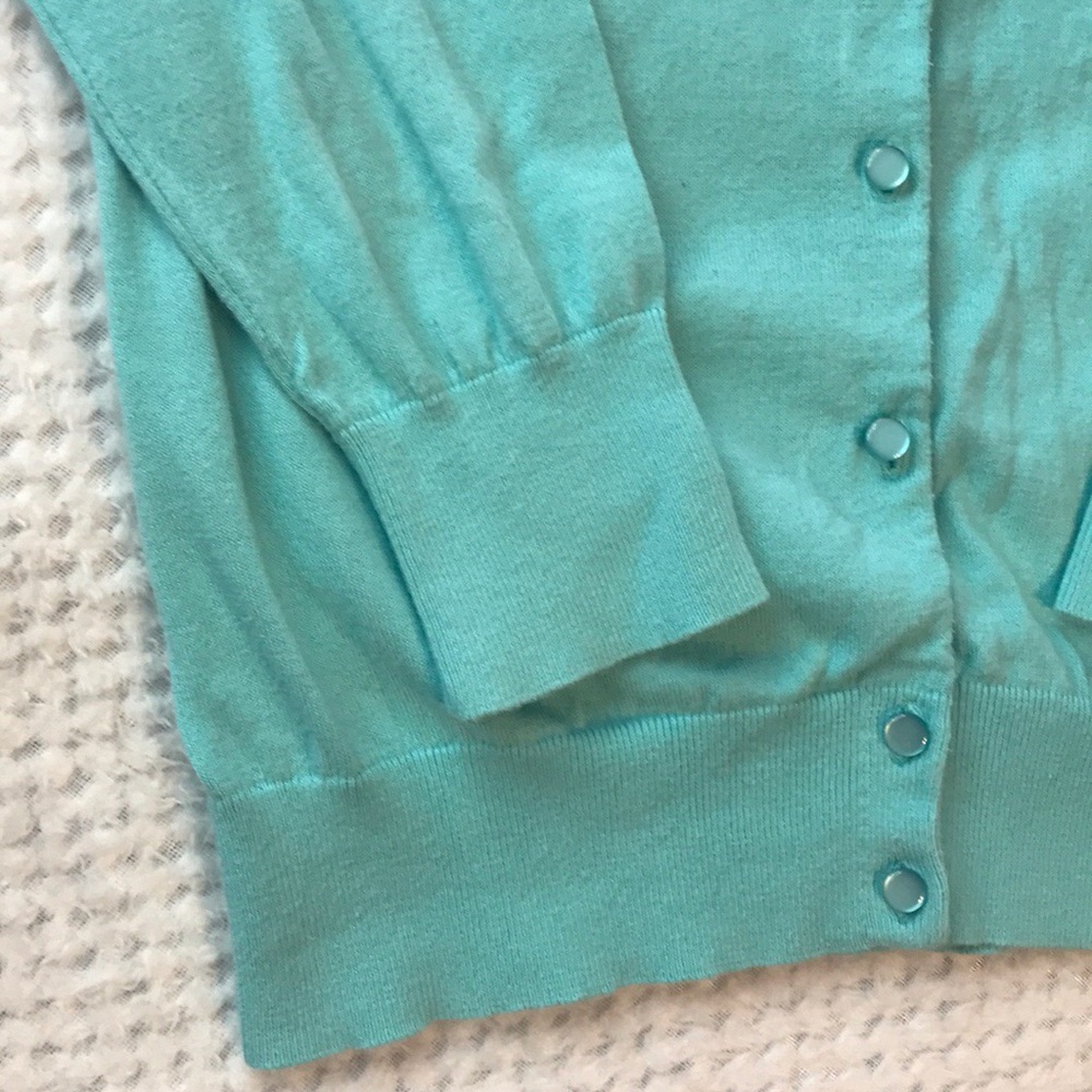 J. Crew | Clare Cardigan Sweater Sunwashed Aqua - Picture 4 of 6